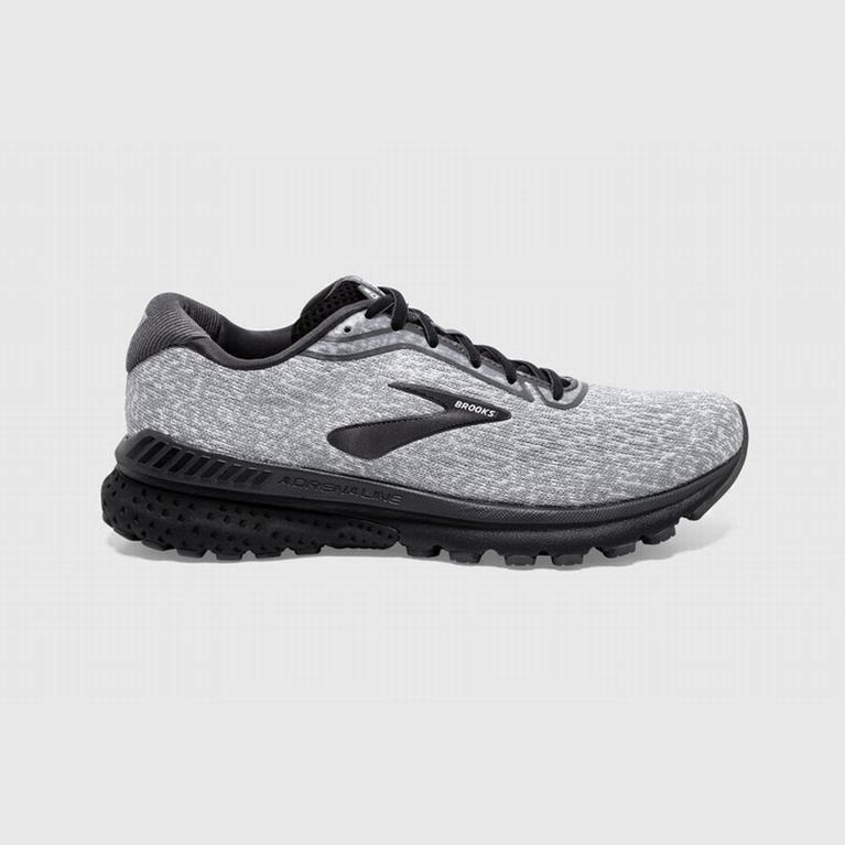 Pánske Brooks Adrenaline Gts 20 - Cestná Bežecká Obuv - Čierne/Biele/Siva (76908-LQFR)
